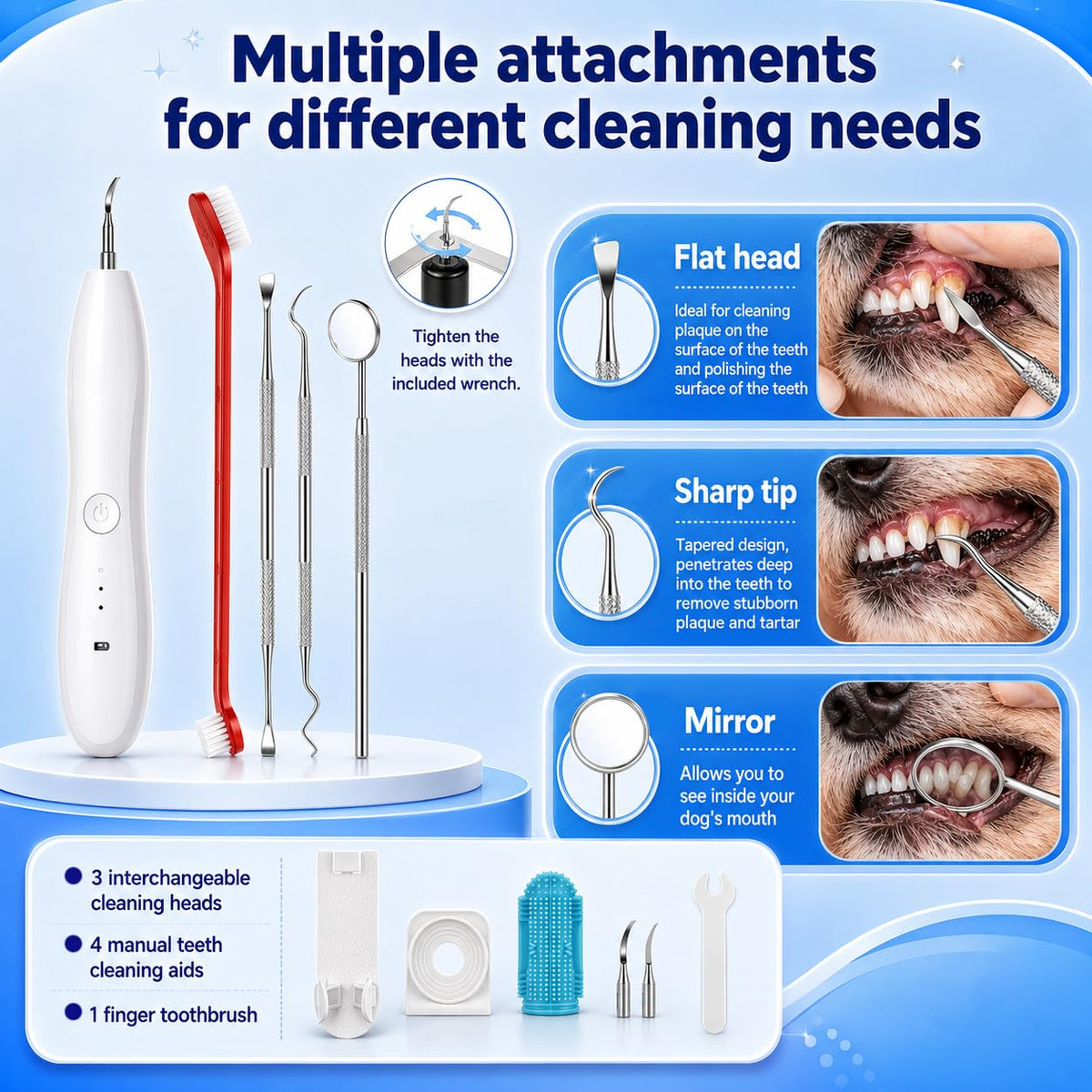 Dog Tartar Ultrasonic Teeth Cleaning Kit Q83135