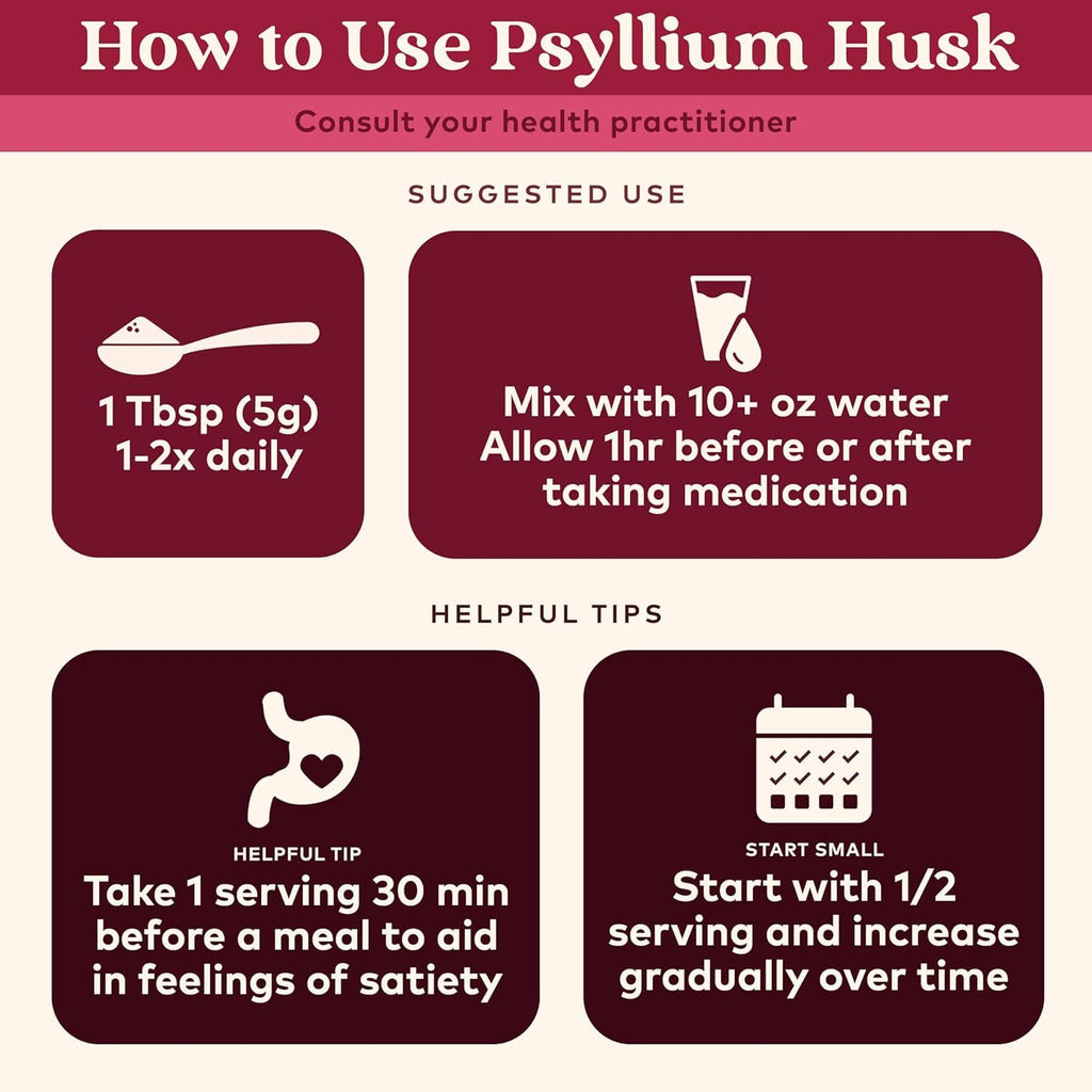 Whole Psyllium Husk Powder Organic Vegan 12 oz F97622