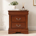 Solid Wood 2 Drawer Nightstand Z827