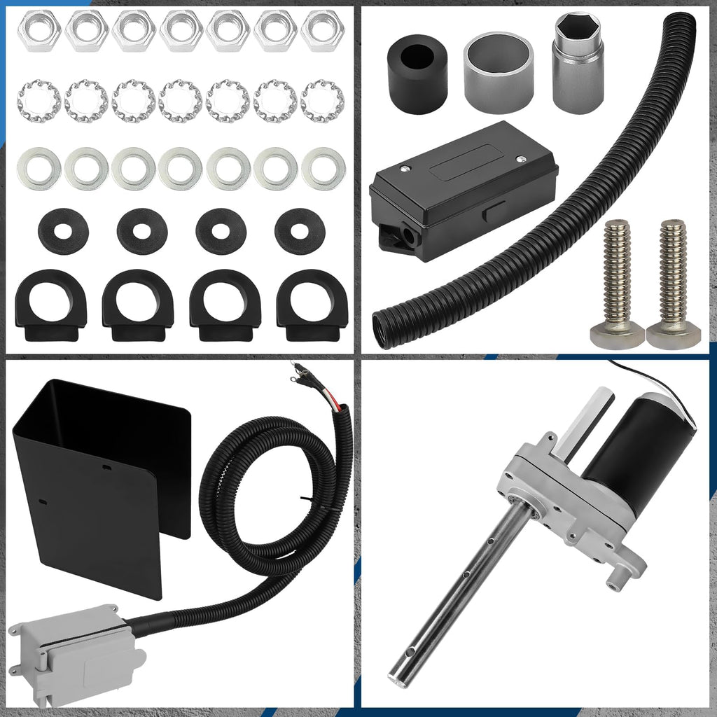 Electric Powered Trailer Jack Kit 12,000 lbs 12V Single Speed Tongue Jack with Control Switch X409