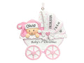 Baby's First Christmas Ornament 2026 Pink Stroller A528