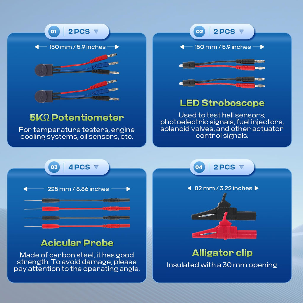110 Pc Automotive Multimeter Test Leads Kit with Alligator Clips, Banana Plugs & Probes G20244