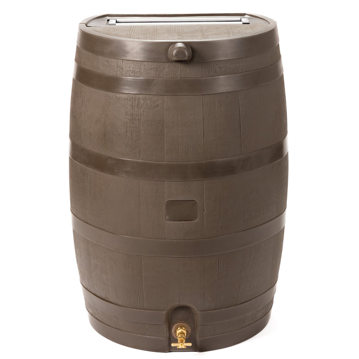 50-Gallon Flat Back Rain Barrel with Brass Spigot B311039