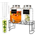 2 Pack 1.5 Gallon Glass Drink Dispenser with Spout Z1726