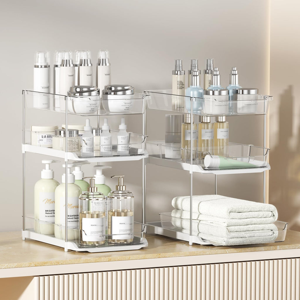 2 Sets of 3-Tier Under Sink Organizers and Storage U8960