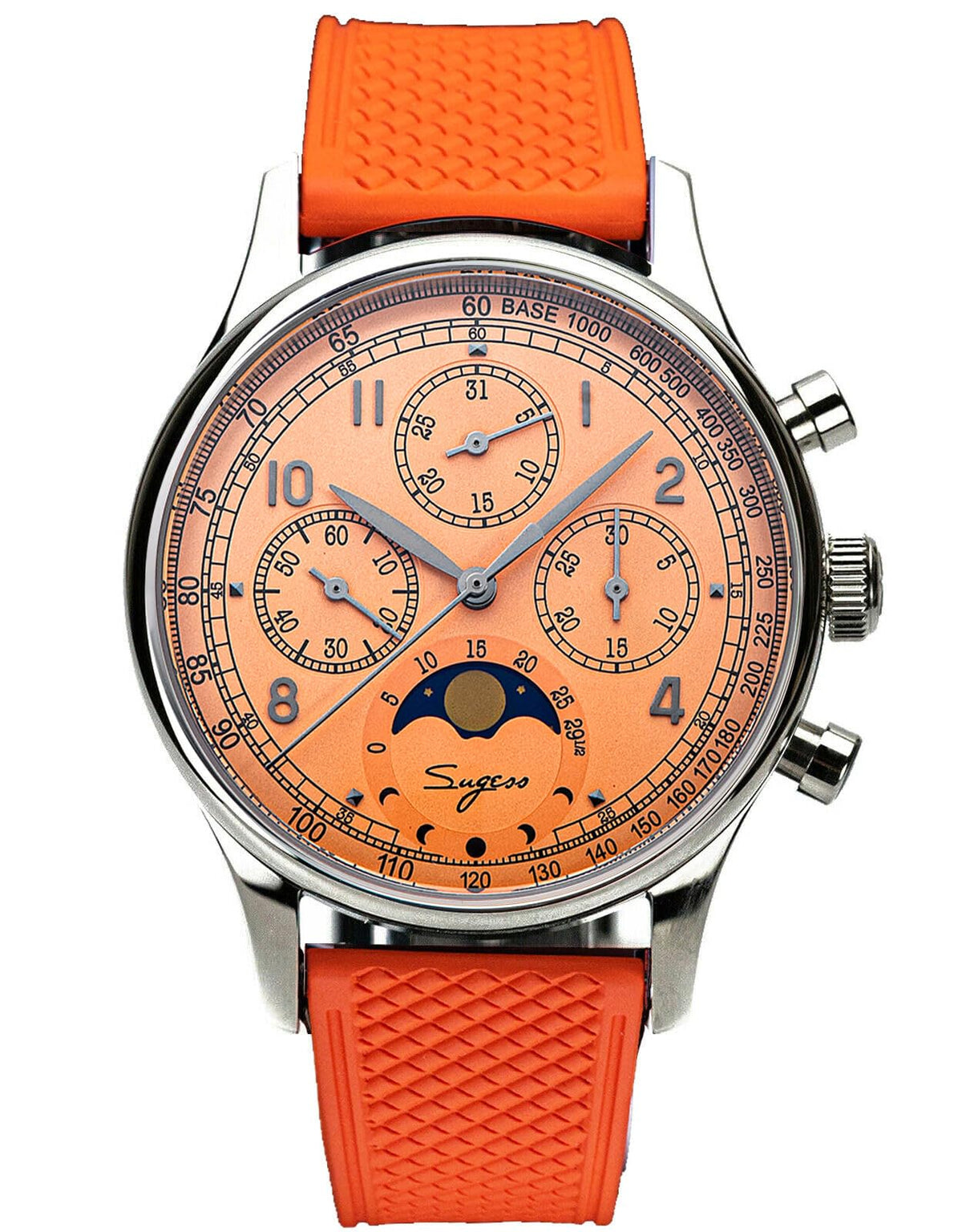 40mm Mechanical Chronograph Mens Wrist Watch U932