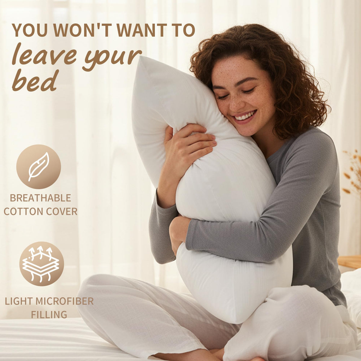 King Size Down Alternative Pillows Set of 2 D503