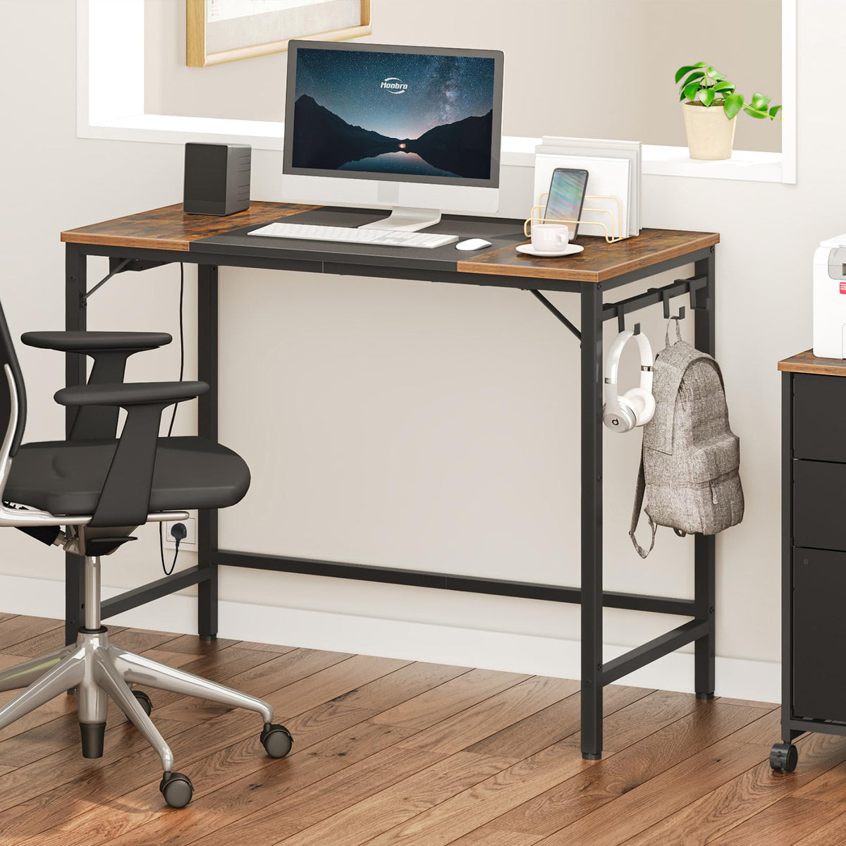 31.5 Inch Computer Desk with Power Outlet and USB Charging Ports O402428