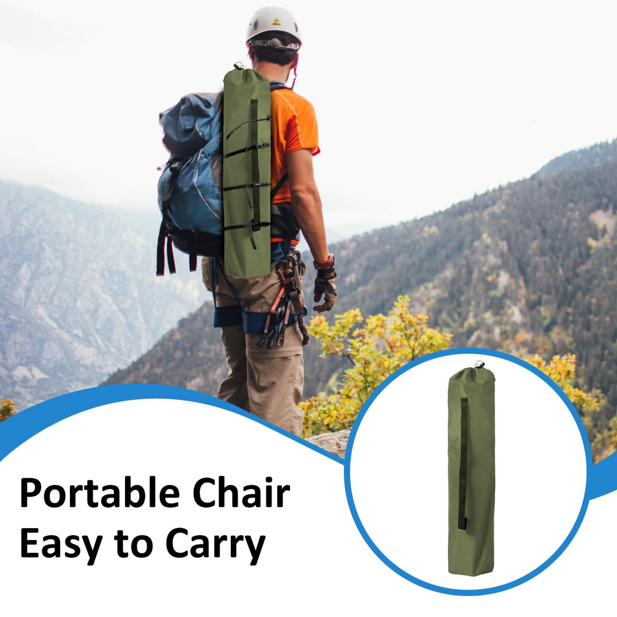 2 Pack Olive Green Portable Folding Camping Chair K1577