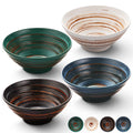 Multicolor Ceramic Ramen Bowl Set of 4 D597