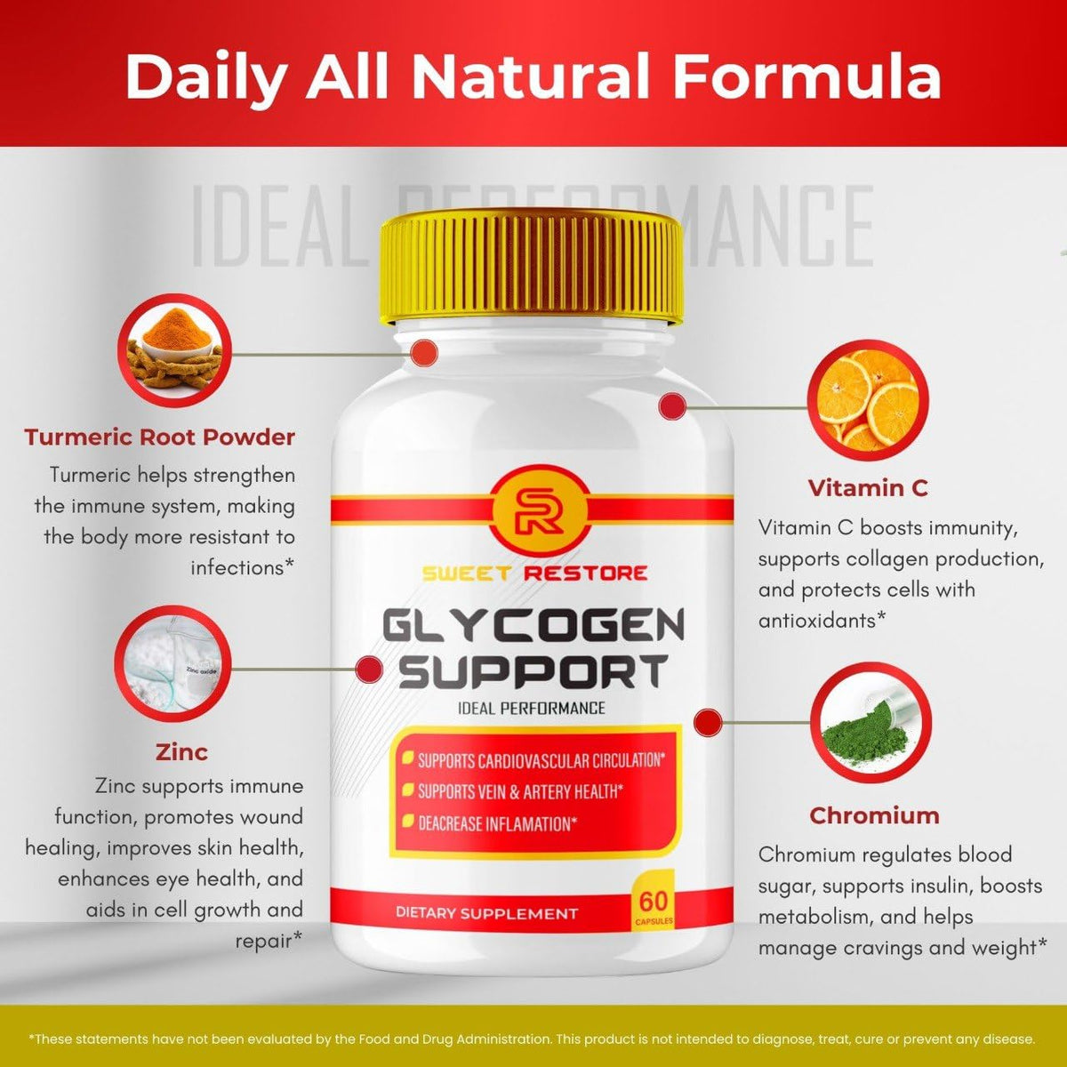 60 Capsules Supplement Pills F4554