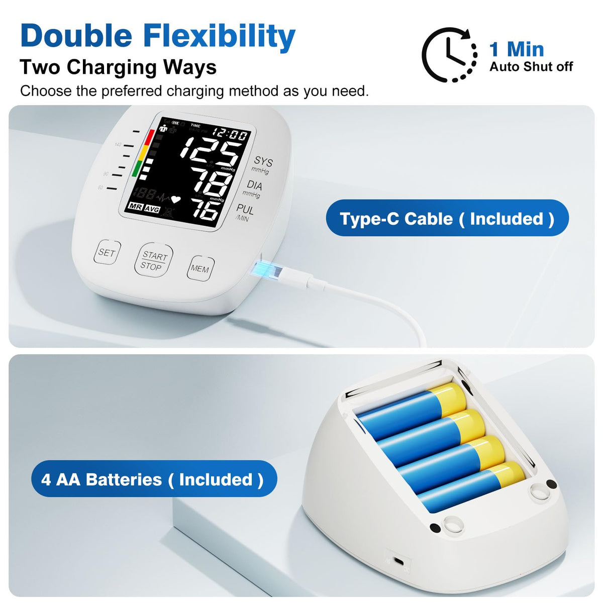 Automatic Digital Upper-Arm Blood Pressure Monitor with Adjustable Cuff I3080