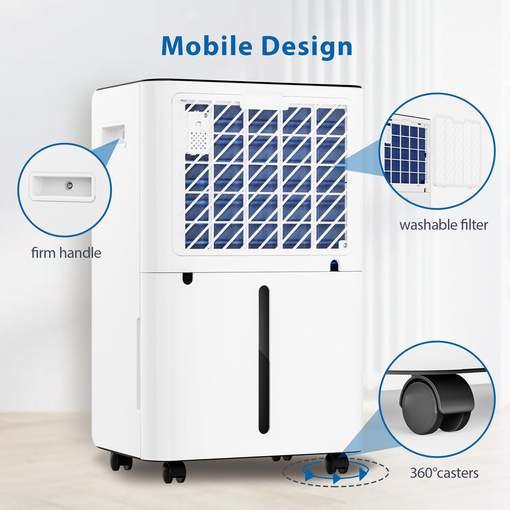 4,500 Sq. Ft. 50 Pint Dehumidifier with Auto or Manual Drainage R9666