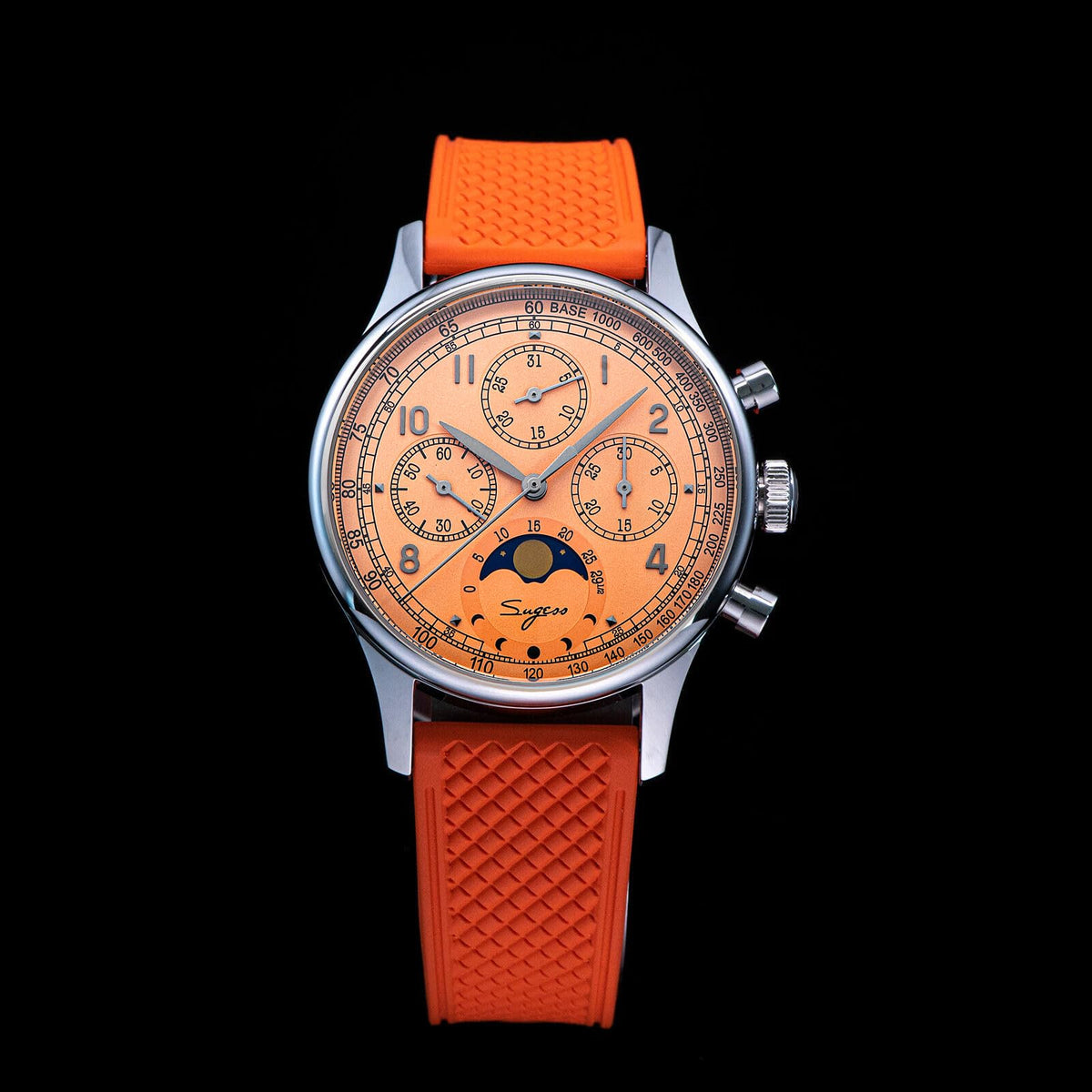 40mm Mechanical Chronograph Mens Wrist Watch U932