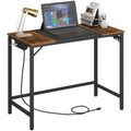 31.5 Inch Computer Desk with Power Outlet and USB Charging Ports O402428