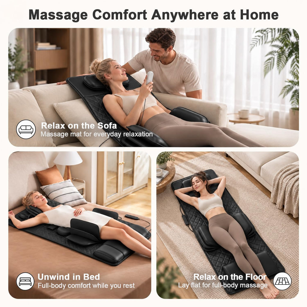 Foldable Full Body Massage Mat with Heat V449