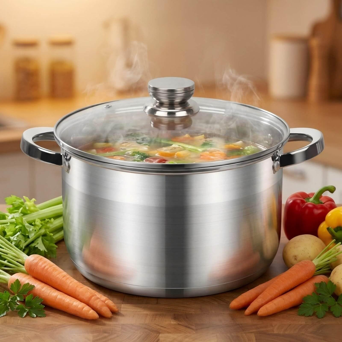 10 Quart Stainless Steel Stock Pot with Lid N22312