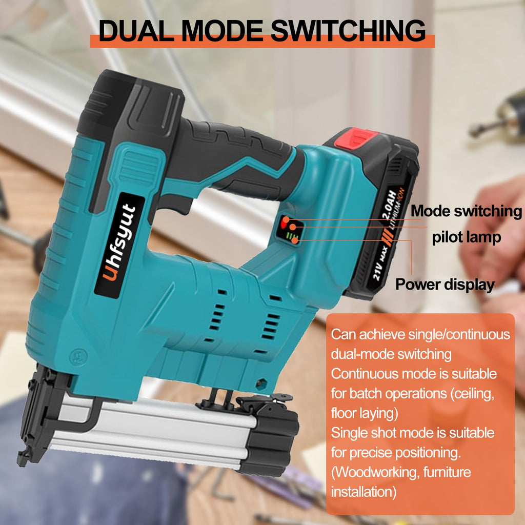 Cordless 21V 2 in 1 Brad Nailer and Staple Gun Q42019