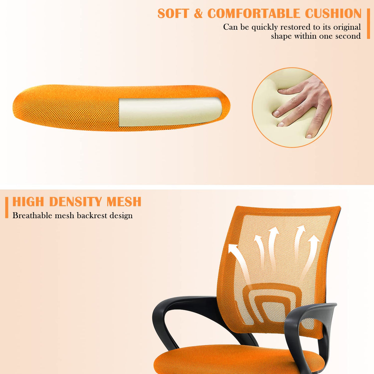 Adjustable Mesh Office Chair with Lumbar Support Y5131