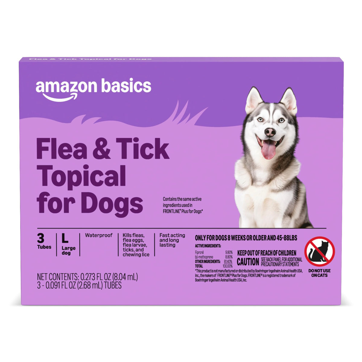 Flea and Tick Topical Treatment for Large Dogs 3 Count F971