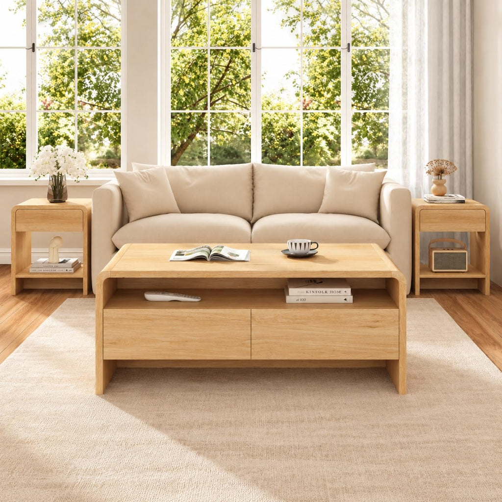 3-Piece Coffee Table Set with 2 End Tables H705