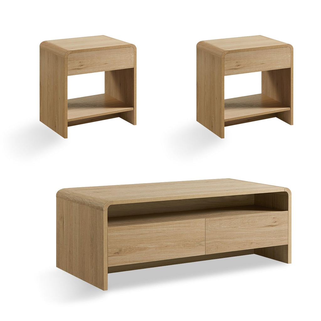 3-Piece Coffee Table Set with 2 End Tables H705