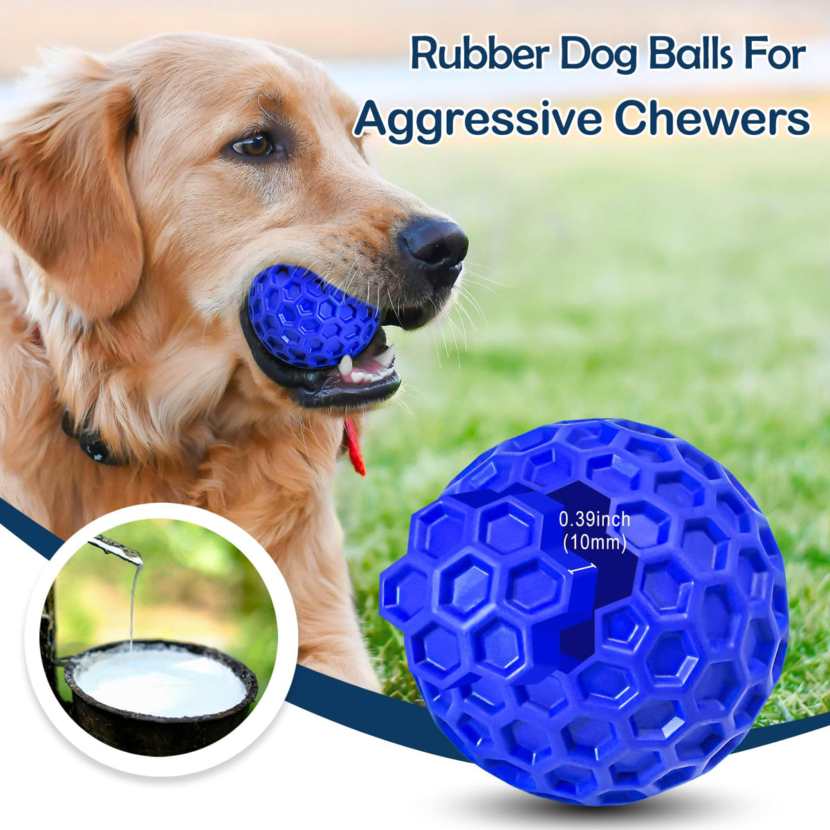 2 Pack Rubber Dog Chew Balls P949