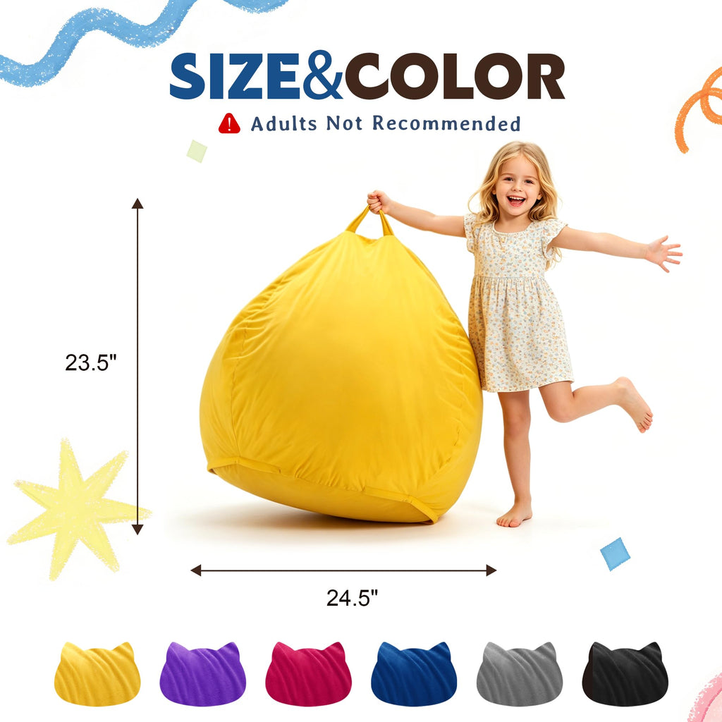 Bean Bag Chair Yellow 2FT A8091