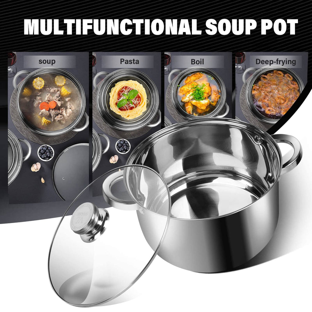 10 Quart Stainless Steel Stock Pot with Lid N22312