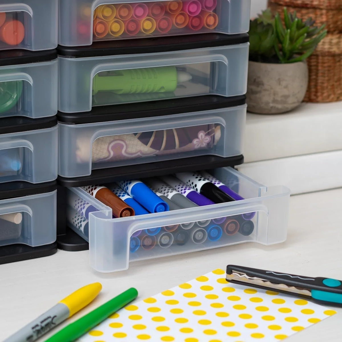 2 Pack 4 Drawer Plastic Storage Organizer M839514