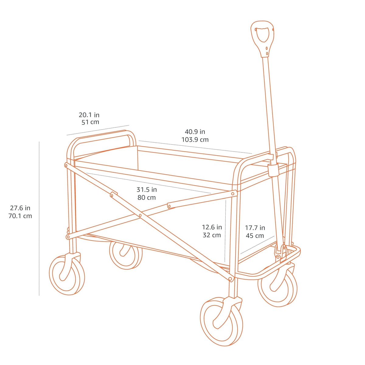 Collapsible Heavy Duty Utility Wagon 265 Pounds Capacity Black E88234