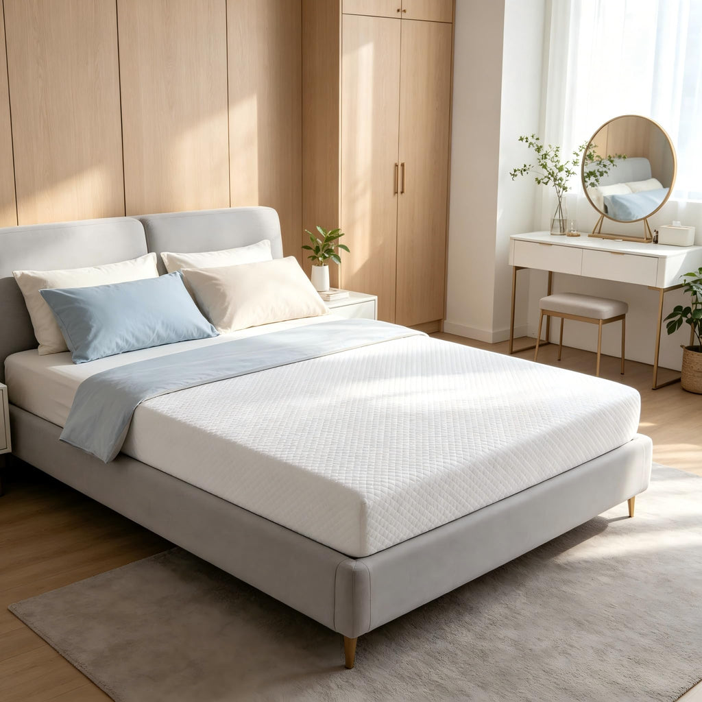 5 Inch Twin Size White Gel Memory Foam A671