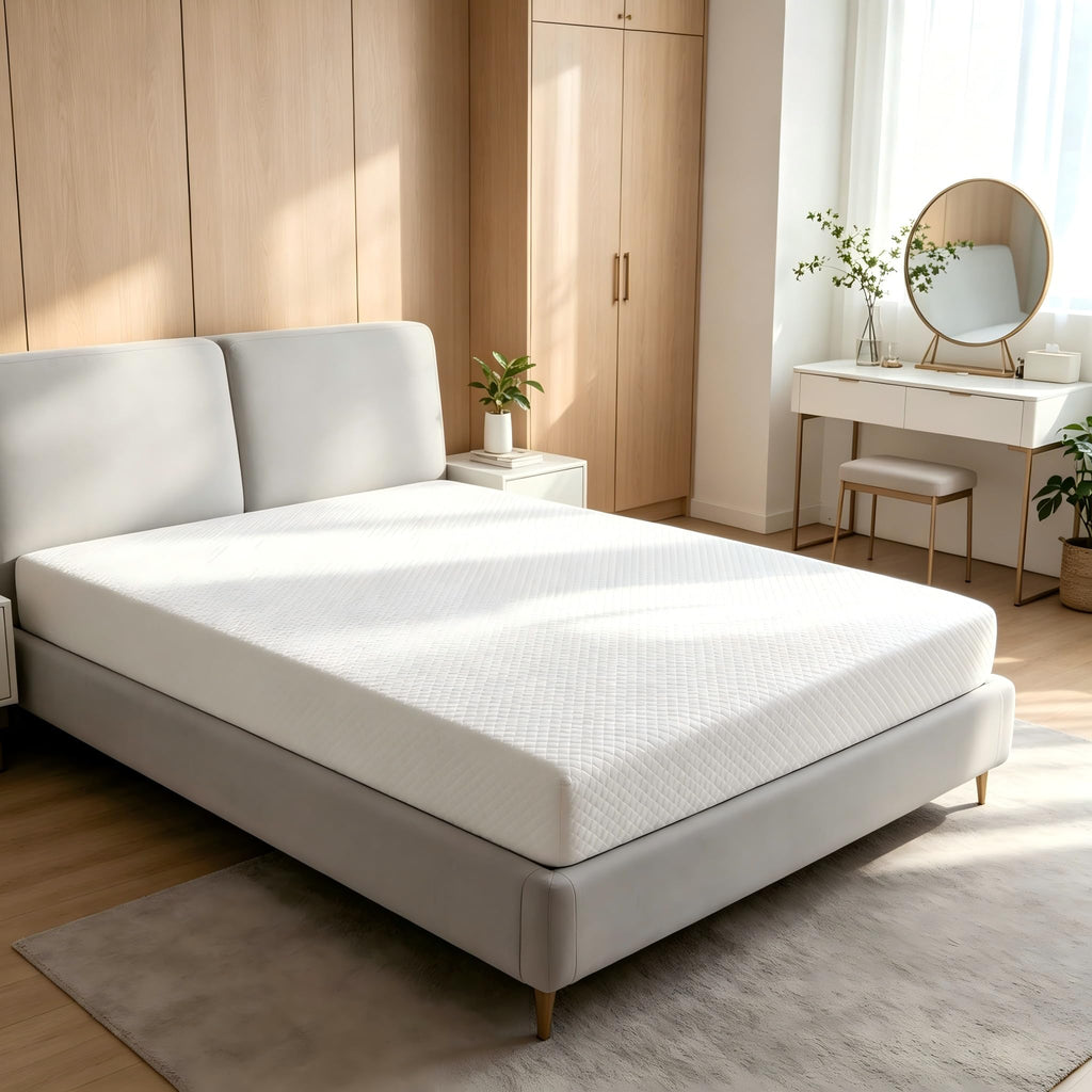 5 Inch Twin Size White Gel Memory Foam A671