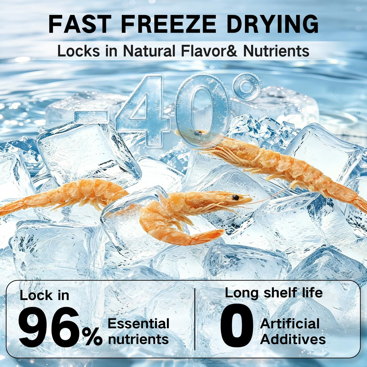 Freeze Dried Antarctic Krill Treats for Dogs & Cats, Omega-3, 4 oz P35363