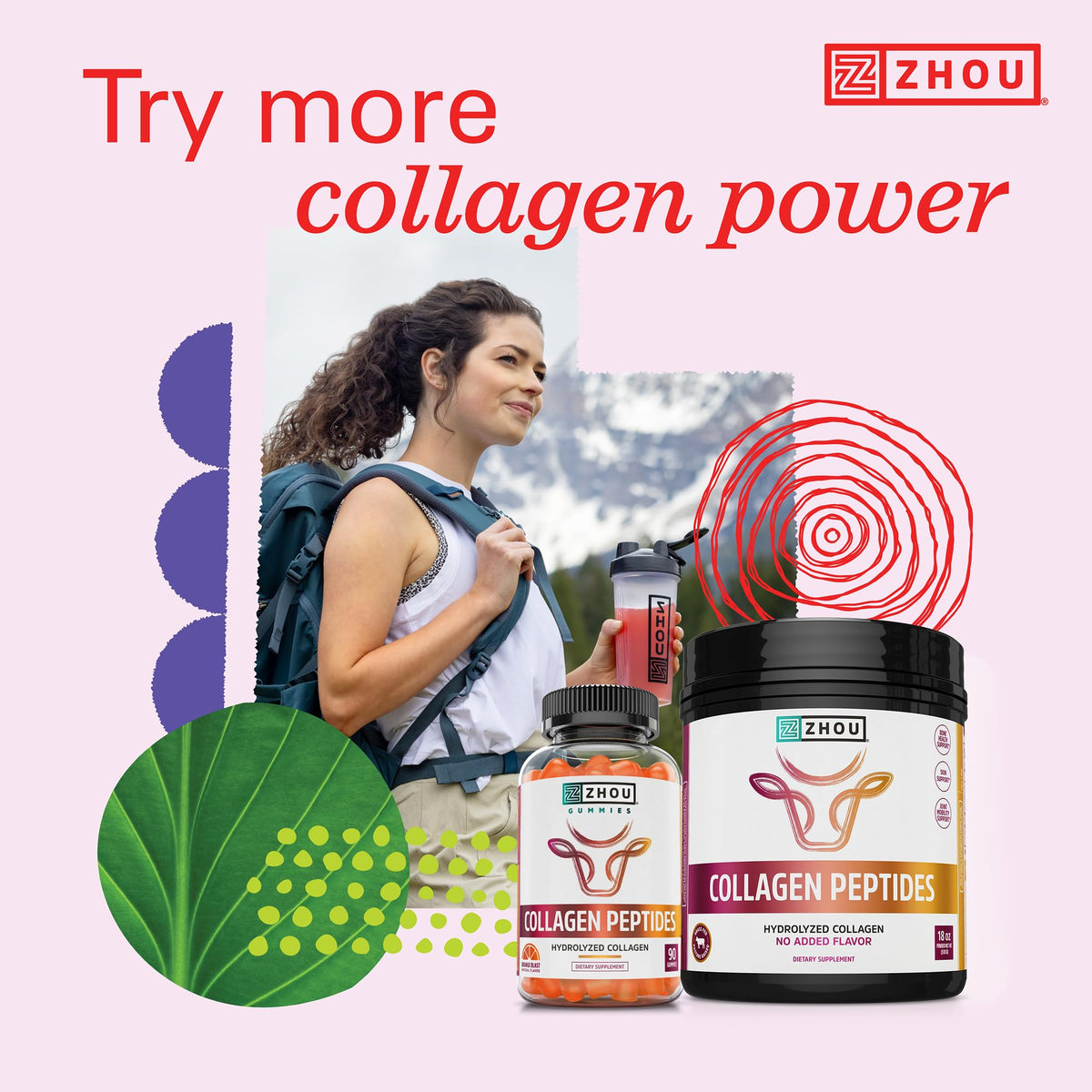 Collagen Peptides Supplement 18 oz Jar N77161