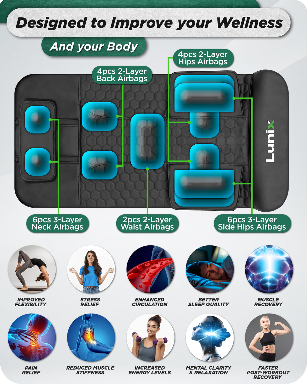 Heated Stretching Mat Massager J69763