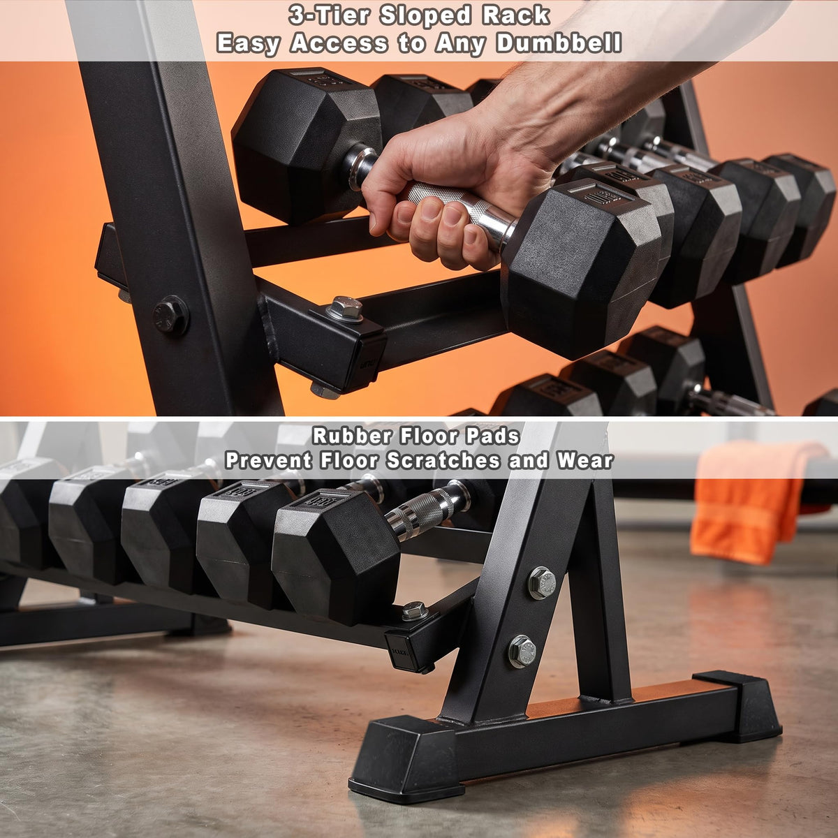 Dumbbell Set with Rack D994