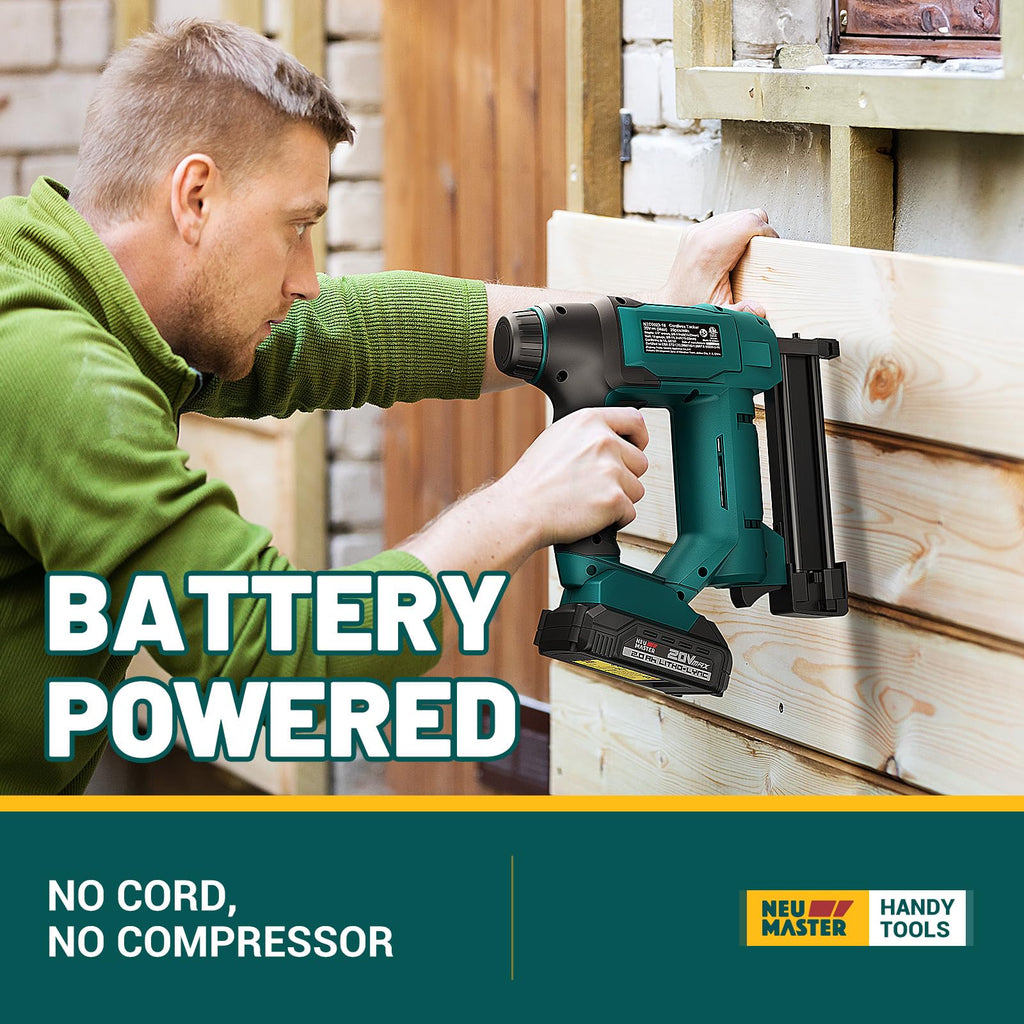 Cordless 18 Gauge 2 in 1 Brad Nailer/Staple Gun with Battery U888