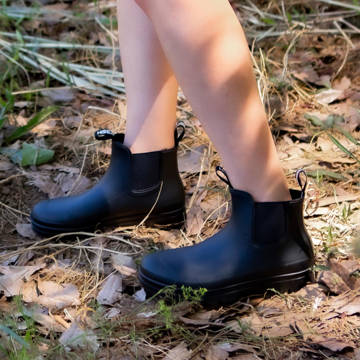 Women's Waterproof Ankle Chelsea Rain Boots Y3421