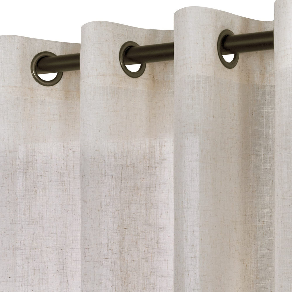 Beige Linen Curtains 2 Panels 84 Inches Long R2099