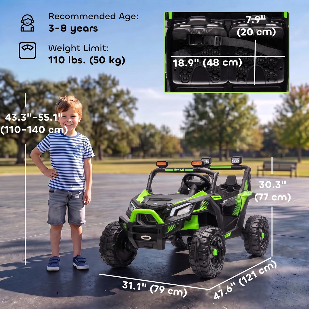 24V 2 Seater Ride On Truck Car Green G781