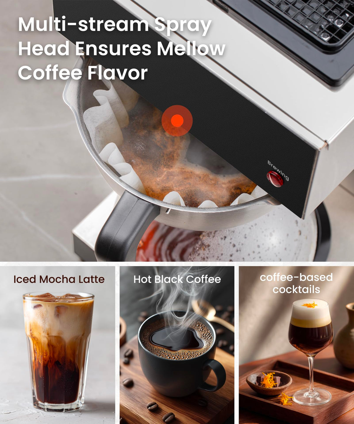 Commercial Pour Over Coffee Maker with 2 Warmers G311040