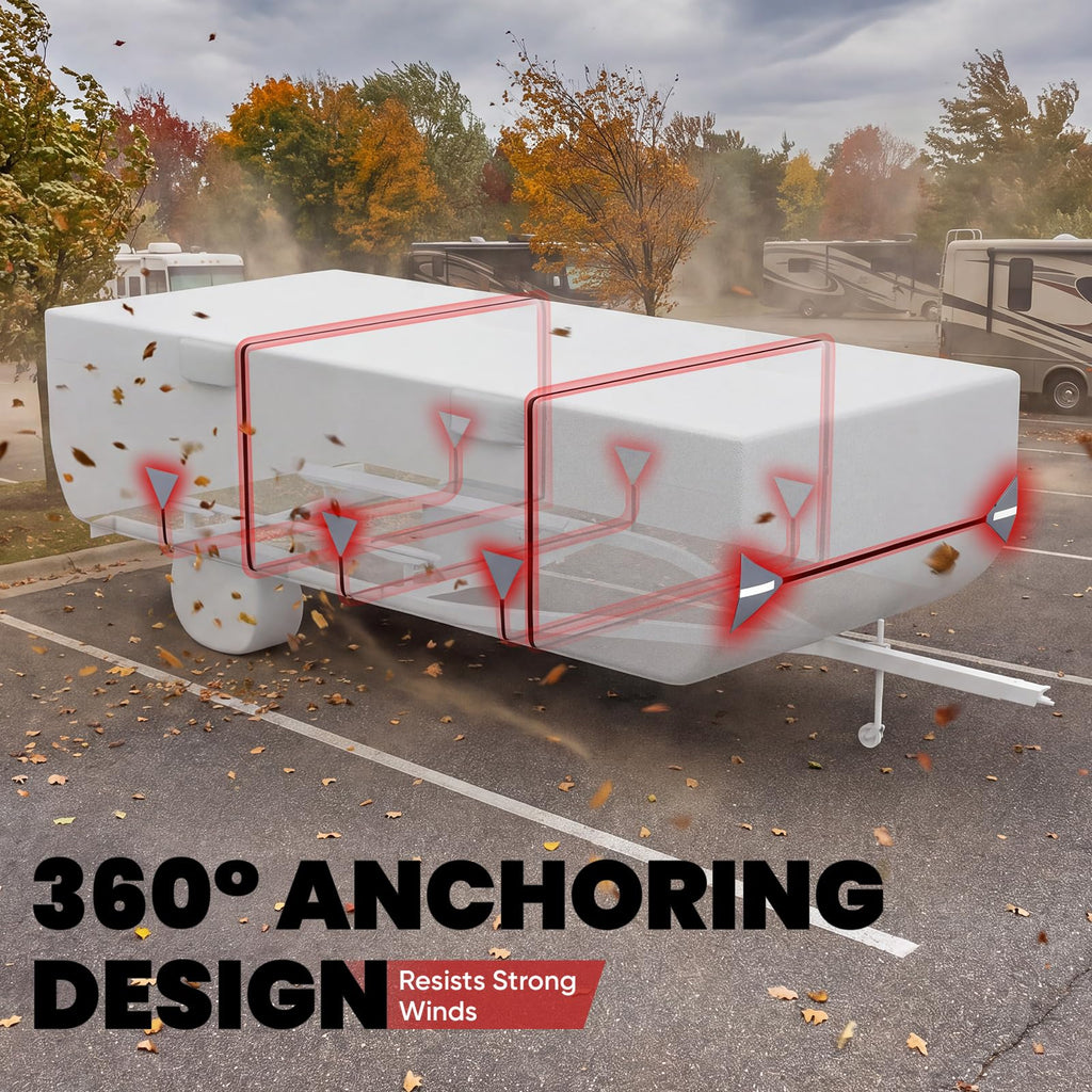 RV Cover Fits 14-16ft Pop Up Folding Campers H403696