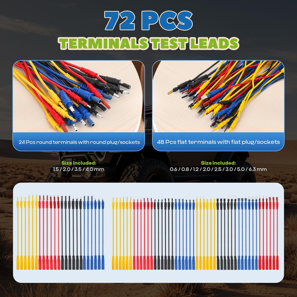 110 Pc Automotive Multimeter Test Leads Kit with Alligator Clips, Banana Plugs & Probes G20244