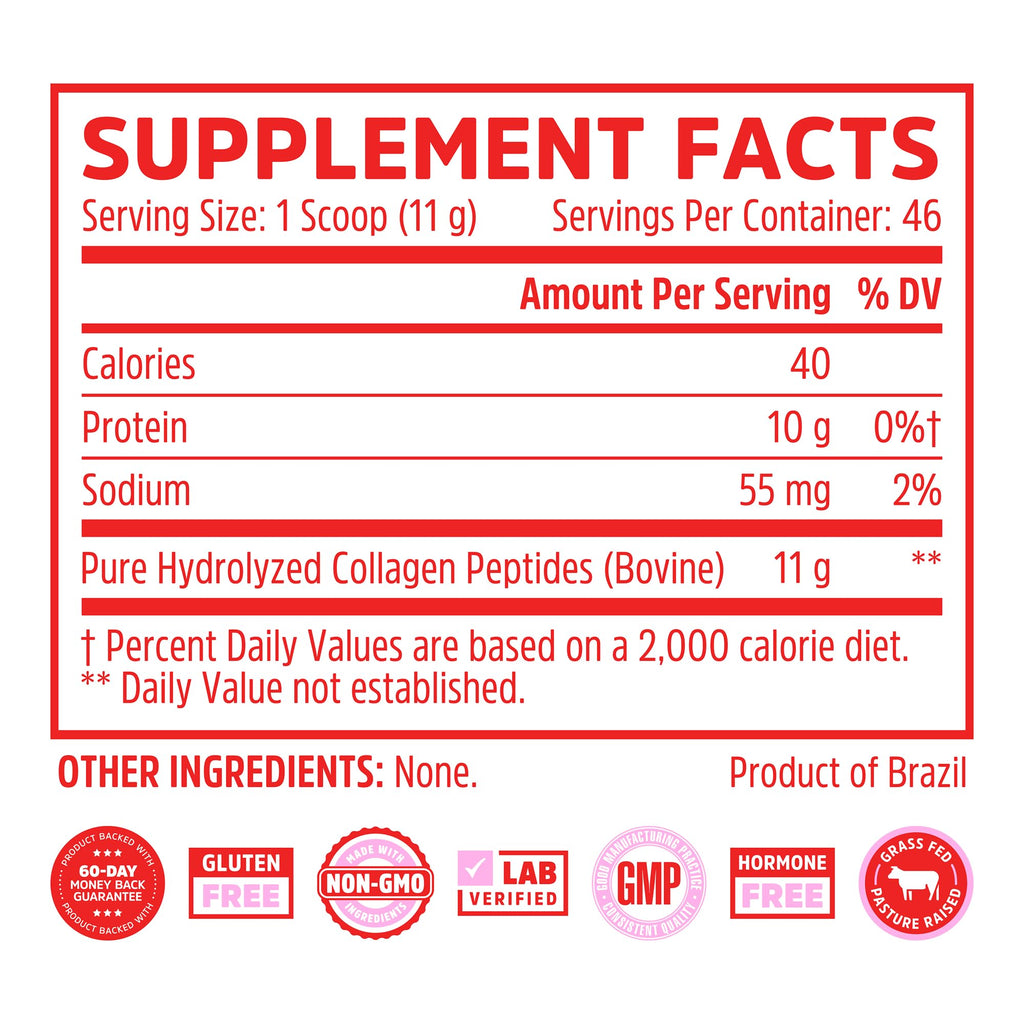 Collagen Peptides Supplement 18 oz Jar N77161