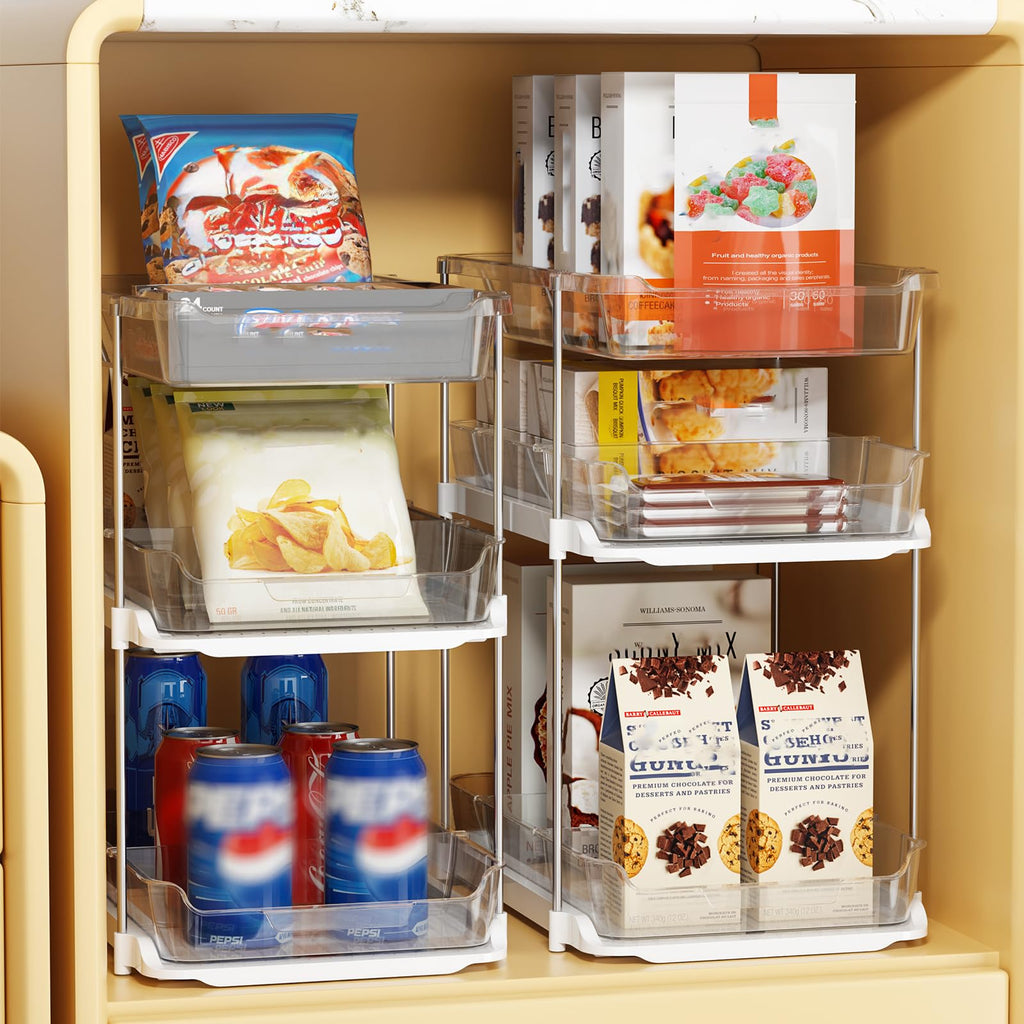 2 Sets of 3-Tier Under Sink Organizers and Storage U8960