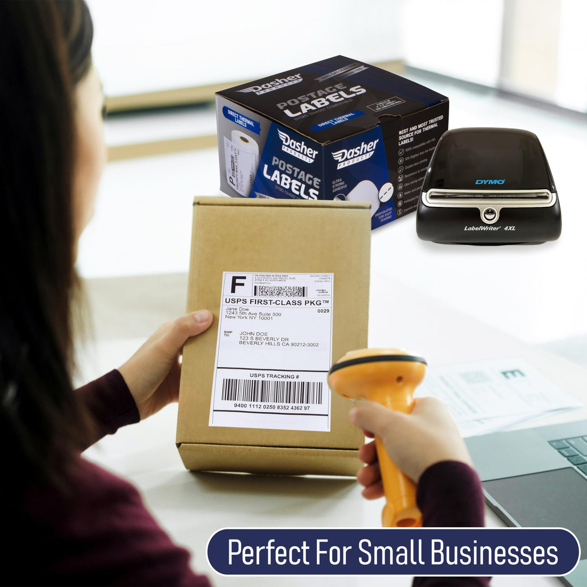 Thermal Shipping Labels 4x6, Water Resistant, Strong Adhesive, 220 per Roll T49943