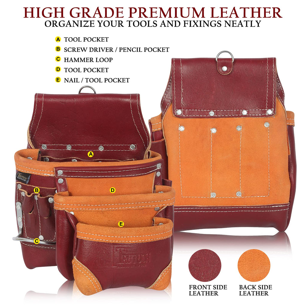 Maroon Leather Tool Belt R943802