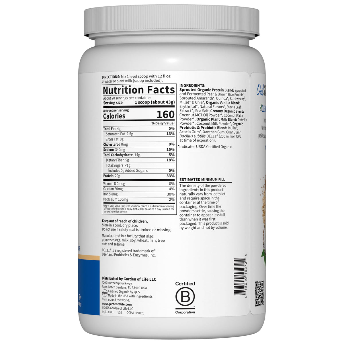 Vanilla Cookie Plant Protein Powder C669