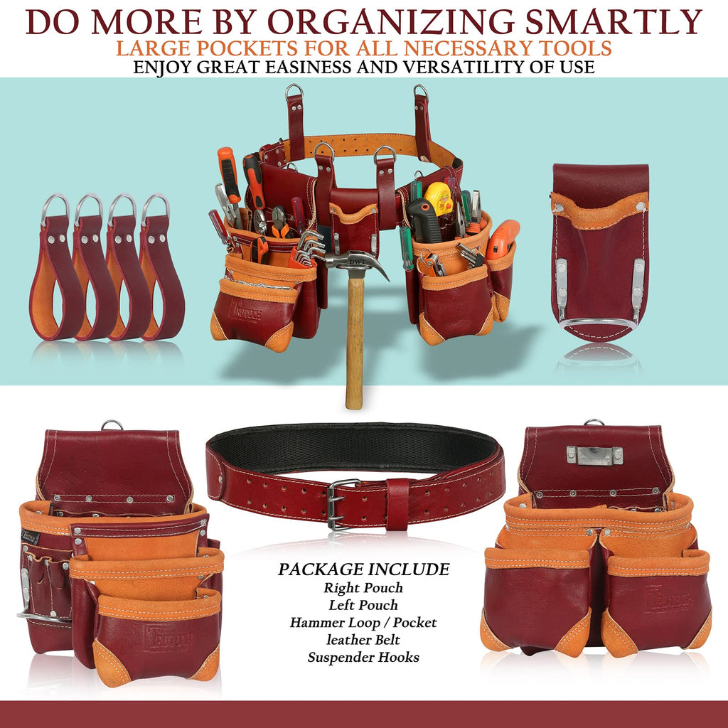 Maroon Leather Tool Belt R943802
